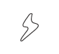pictogramme représentant l'électricité.